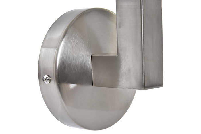 DKD Home Decor Lámpara Aplique Moderno Plateado Blanco Metal Poliester 10 x 22 x 12 cm