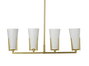 DKD Home Decor Lámpara de Techo de Metal y Cristal Dorado y Blanco 67x14x22 cm