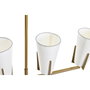 DKD Home Decor Lámpara de Techo de Metal y Cristal Dorado y Blanco 67x14x22 cm