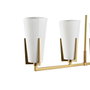 DKD Home Decor Lámpara de Techo de Metal y Cristal Dorado y Blanco 67x14x22 cm