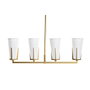 DKD Home Decor Lámpara de Techo de Metal y Cristal Dorado y Blanco 67x14x22 cm