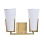DKD Home Decor Lámpara Aplique Metal y Poliéster Doble Dorado y Blanco