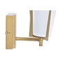 DKD Home Decor Lámpara Aplique Metal y Poliéster Doble Dorado y Blanco