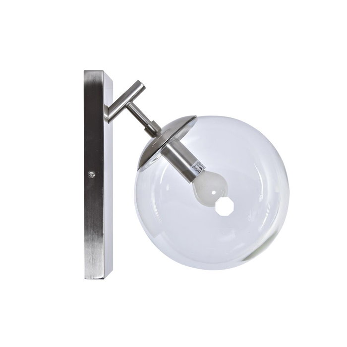 DKD Home Decor Lámpara Aplique Metal y Cristal Plateada Bola DKD Home Decor Lámpara Aplique Metal y Cristal Plateada Bola