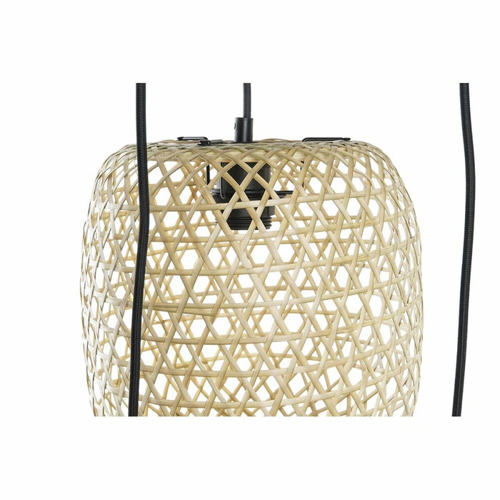 DKD Home Decor Lámpara de Techo de Bambú Marrón 43x43x100 cm