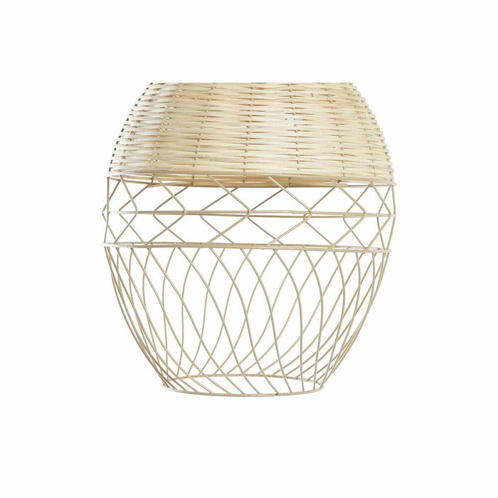 DKD Home Decor Lámpara de Techo de Metal y Ratán Marrón Claro DKD Home Decor Lámpara de Techo de Metal y Ratán Marrón Claro