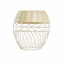 DKD Home Decor Lámpara de Techo de Metal y Ratán Marrón Claro
