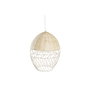 DKD Home Decor Lámpara de Techo de Metal y Ratán Marrón Claro