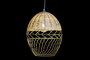 DKD Home Decor Lámpara de Techo de Metal y Ratán Marrón Claro