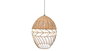 DKD Home Decor Lámpara de Techo de Metal y Ratán Marrón Claro
