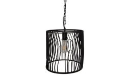 DKD Home Decor Lámpara de Techo de Metal Negra 30x30x28 cm