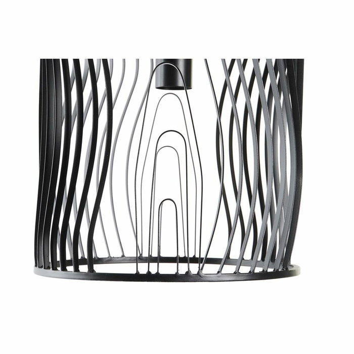 DKD Home Decor Lámpara de Techo de Metal Negra 30x30x28 cm