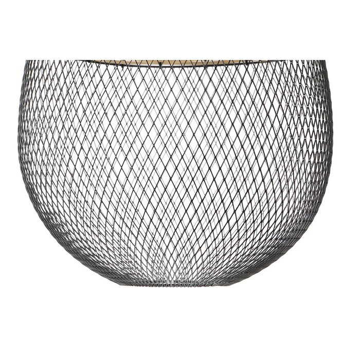 DKD Home Decor Lámpara de Techo de Metal y Ratán Negro y Marrón 32x32x43 cm DKD Home Decor Lámpara de Techo de Metal y Ratán Negro y Marrón 32x32x43 cm