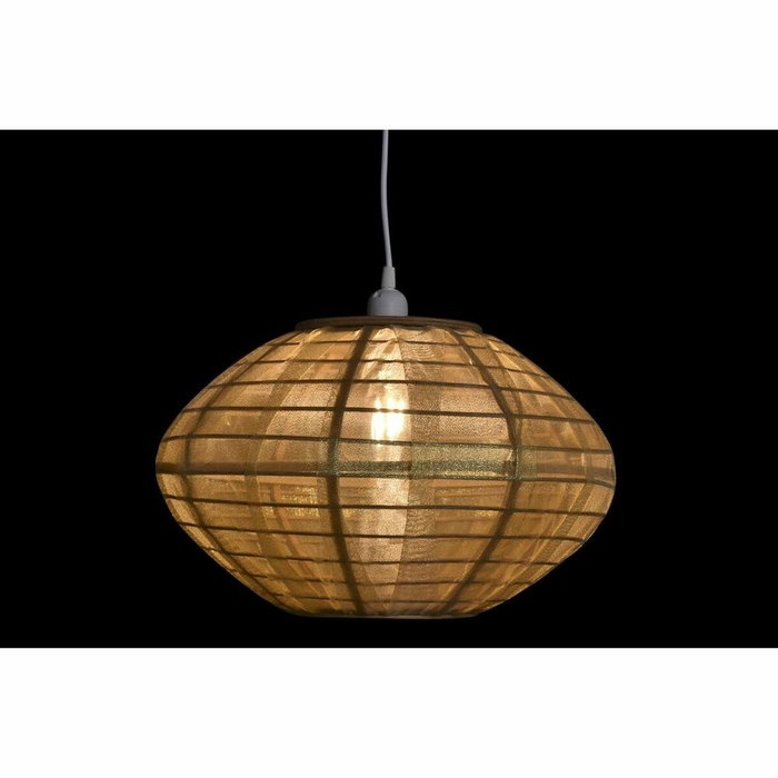 DKD Home Decor Lámpara de Techo de Bambú Marrón Natural 42x42x26 cm