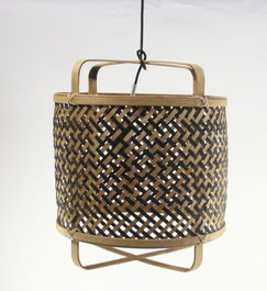 DKD Home Decor Lámpara de Techo de Ratán 36x36x48 Marrón Natural