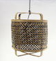DKD Home Decor Lámpara de Techo de Ratán 36x36x48 Marrón Natural