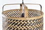 DKD Home Decor Lámpara de Techo Tropical 36 x 48 x 36 cm Marrón Negro Ratán E27