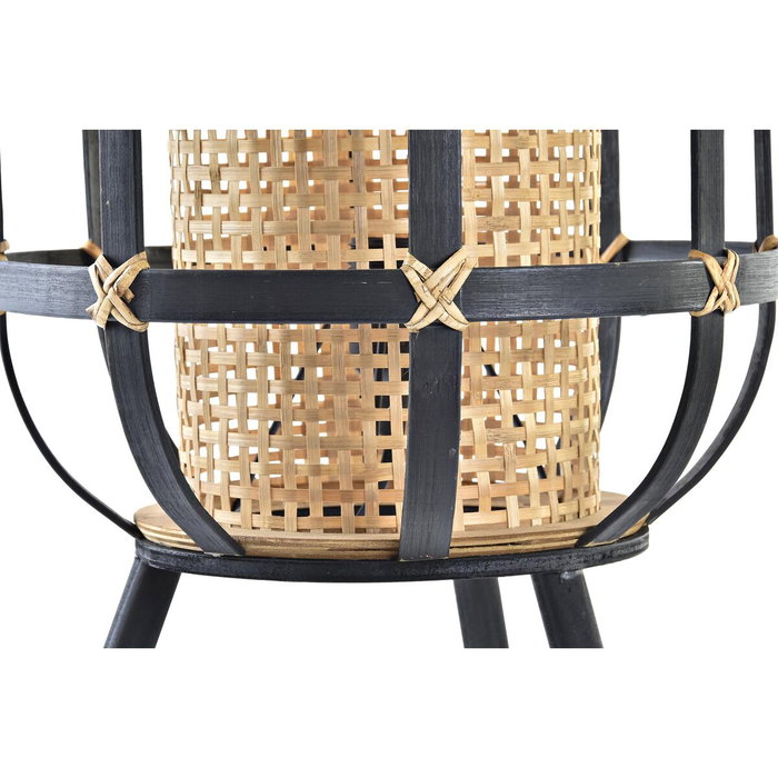 DKD Home Decor Lámpara de Sobremesa de Bambú Marrón 31x31x51 cm