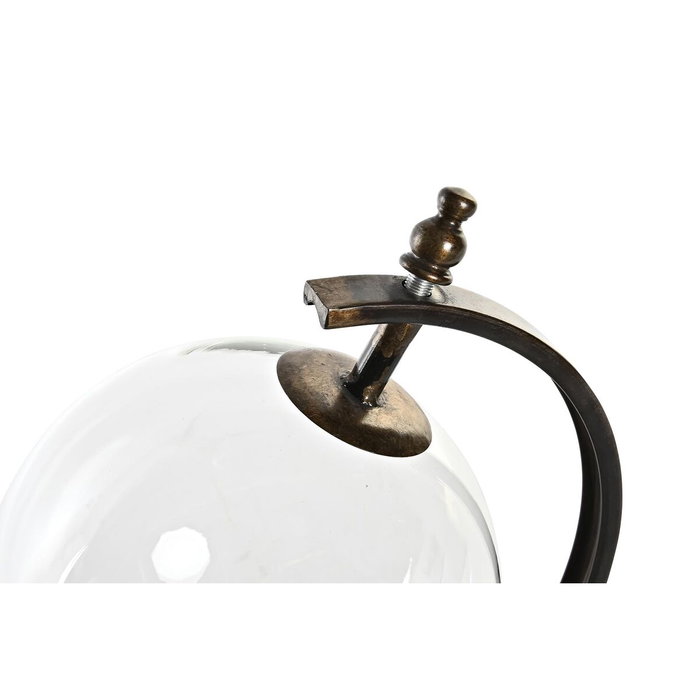 DKD Home Decor Lámpara de Sobremesa Bola Dorado Metal y Cristal