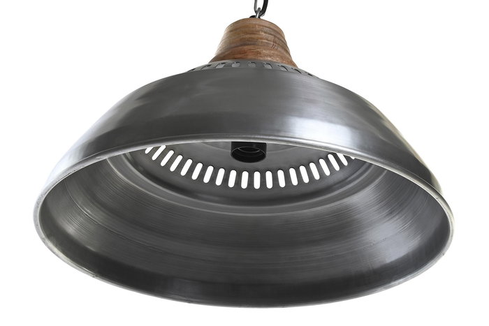 DKD Home Decor Lámpara de Techo Plateado Marron Hierro 43 x 31 x 43 cm