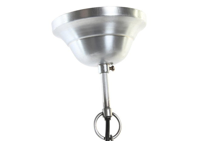 DKD Home Decor Lámpara de Techo Plateado Marron Hierro 43 x 31 x 43 cm