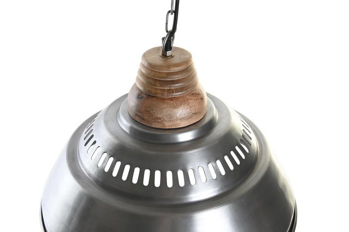 DKD Home Decor Lámpara de Techo Plateado Marron Hierro 43 x 31 x 43 cm