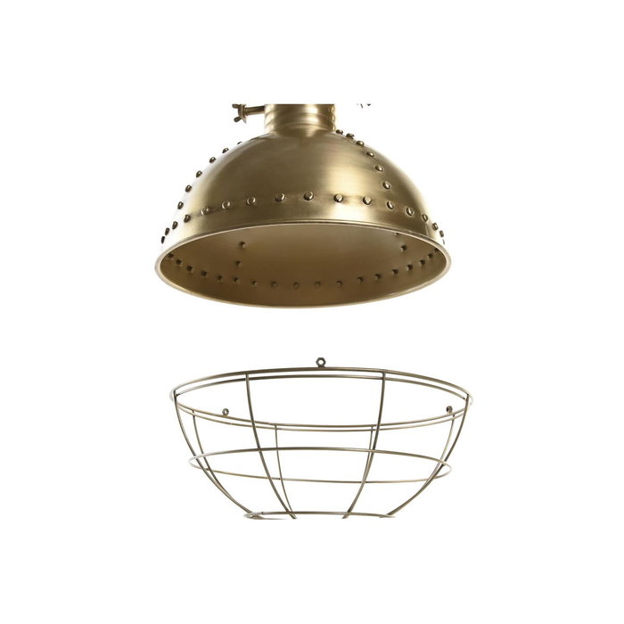 DKD Home Decor Lámpara de Techo de Hierro Dorado Desgastado
