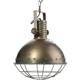 DKD Home Decor Lámpara de Techo de Hierro Dorado Desgastado
