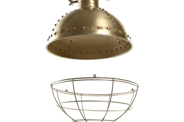 DKD Home Decor Lámpara Techo Loft Dorada Hierro 43 x 61 x 43 cm