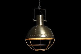 DKD Home Decor Lámpara Techo Loft Dorada Hierro 43 x 61 x 43 cm