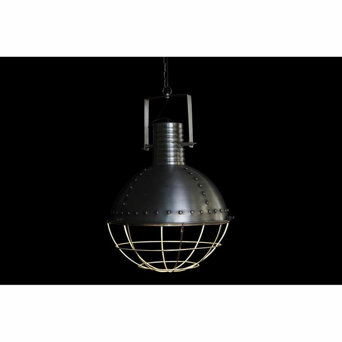 DKD Home Decor Lámpara de Techo de Hierro Plateado Desgastado