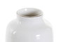 DKD Home Decor Jarrón de Gres Blanco con Pompón de Algodón