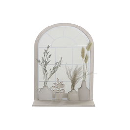 DKD Home Decor Espejo Dawn Colección Cottage Beige MDF/Espejo/Cristal 35 x 10 x 50 cm
