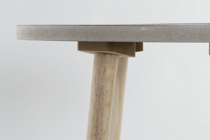 DKD Home Decor Mesita Auxiliar Colonial Natural Negro 40x40x41 cm