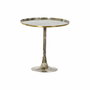 DKD Home Decor Mesita Auxiliar de Aluminio Simil Mármol Marrón y Dorado