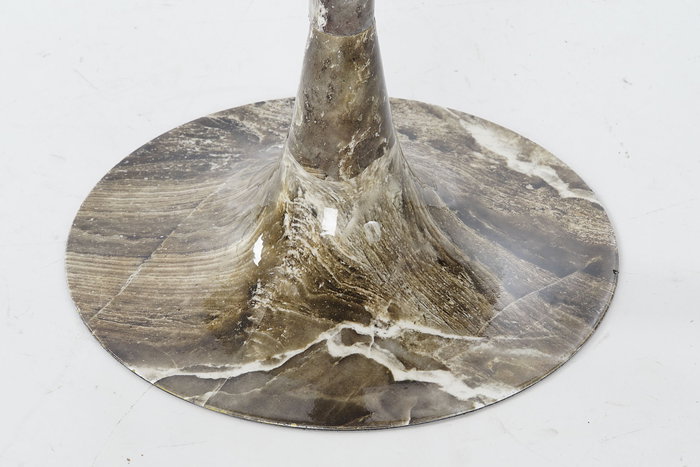 DKD Home Decor Mesita Auxiliar Glam 51 x 51 x 51 cm Simil Marmol Marron Dorado