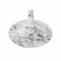 DKD Home Decor Mesita Auxiliar de Aluminio Símil Mármol Blanco y Dorado