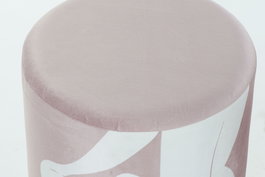 DKD Home Decor Reposapiés Scandi Balance Life Rosa Palo Blanco Dorado 30 x 38 x 30 cm (2 Unidades)