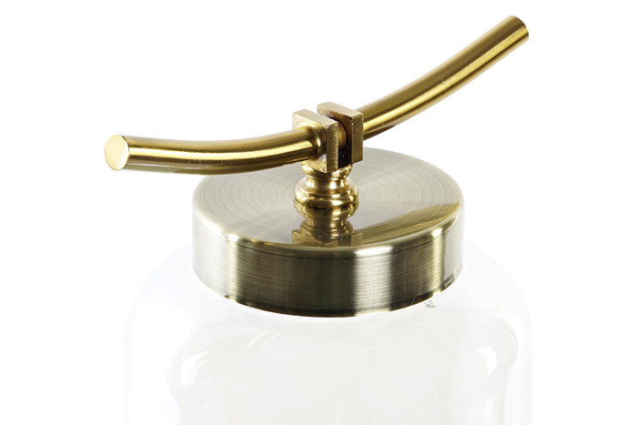 DKD Home Decor Jarron Sealine Mediterraneo Azul Dorado Cristal Metal 15 x 41 x 19 cm