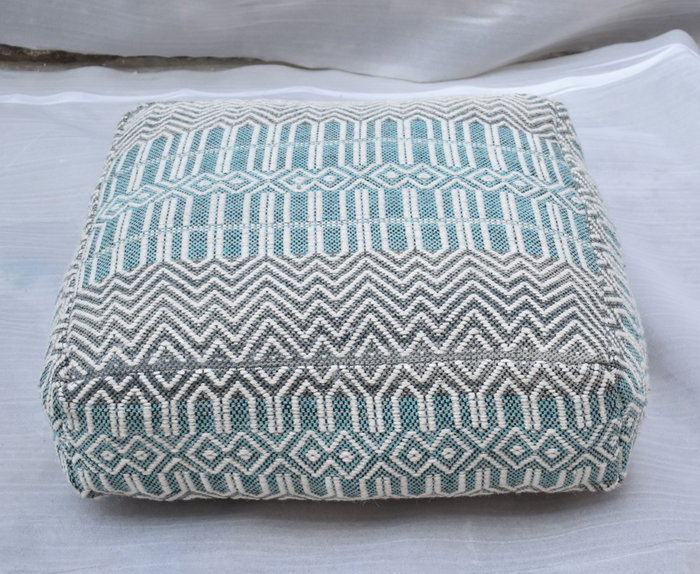 DKD Home Decor Onari Cojín Suelo Boho 60 x 60 x 25 cm Algodón Poliéster Rayas Azul Blanco Verde Menta DKD Home Decor Onari Cojín Suelo Boho 60 x 60 x 25 cm Algodón Poliéster Rayas Azul Blanco Verde Menta