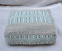 DKD Home Decor Onari Cojín Suelo Boho 60 x 60 x 25 cm Algodón Poliéster Rayas Azul Blanco Verde Menta