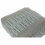 DKD Home Decor Cojín de Suelo Algodón 60x60x25 Rayas Azul, Blanco y Verde Menta