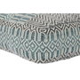 DKD Home Decor Cojín de Suelo Algodón 60x60x25 Rayas Azul, Blanco y Verde Menta