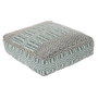 DKD Home Decor Cojín de Suelo Algodón 60x60x25 Rayas Azul, Blanco y Verde Menta