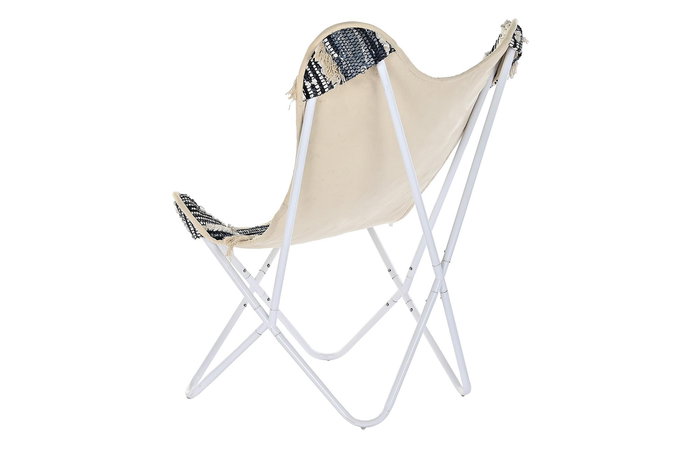 DKD Home Decor Otric Sillón Boho Blanco 74 x 65 x 90 cm DKD Home Decor Otric Sillón Boho Blanco 74 x 65 x 90 cm