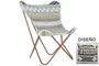DKD Home Decor Otric Sillón Boho Blanco 74 x 65 x 90 cm
