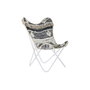 DKD Home Decor Sillón Algodón y Hierro Mariposa Blanco