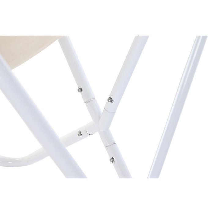 DKD Home Decor Sillón Algodón y Hierro Mariposa Blanco