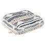 DKD Home Decor Cojín de Suelo de Algodón 60x60x25 con Rayas Negro, Blanco y Azul
