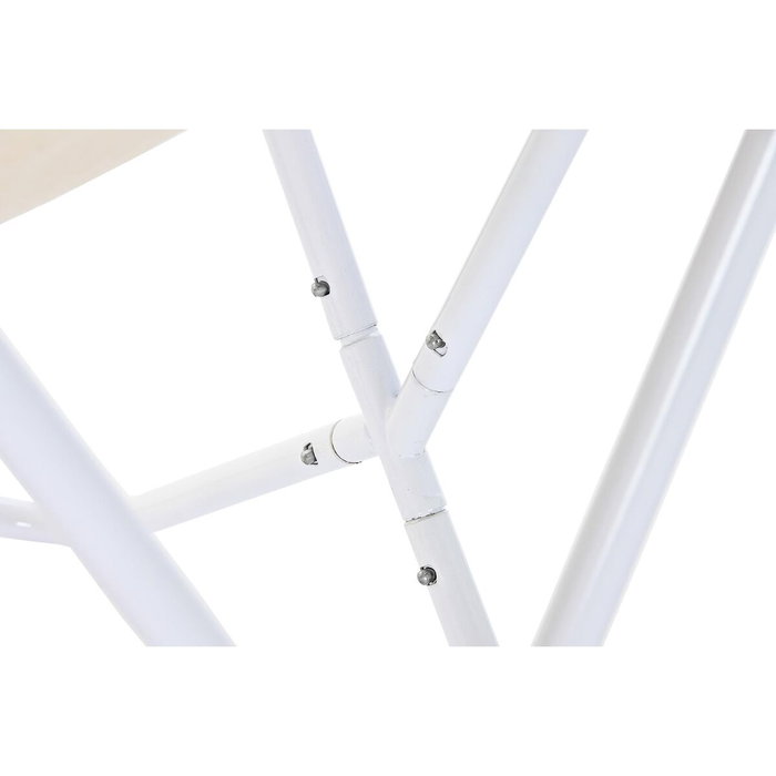 DKD Home Decor Sillón Mariposa Algodón y Hierro Blanco y Gris